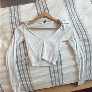 PrettyLittleThing White Fitted Wrap Bodysuit